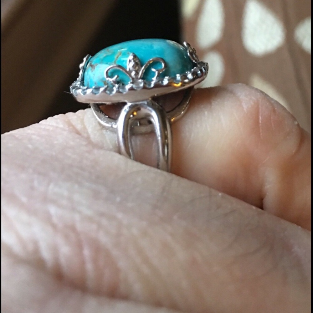 Large Statement Natural Turquoise Ring...Reduced!! - image 3